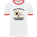 Swimming Champion Funny Fathers Day Dad Mens Ringer T-Shirt White/Red