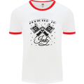 Addicted to Ink Tattoo Artist Mens Ringer T-Shirt White/Red