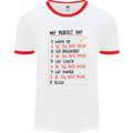My Perfect Day Be The Best Mum Mother's Day Mens White Ringer T-Shirt White/Red