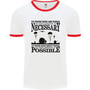 To Those The Parachute Regiment 1 2 3 Para Mens White Ringer T-Shirt White/Red