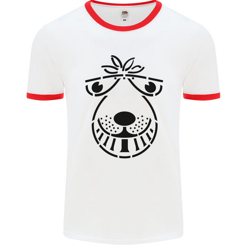 Spacehopper Retro Bouncy Toy Space Hopper Mens White Ringer T-Shirt White/Red