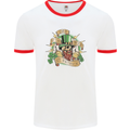 St. Patrick's Day of the Beer Funny Irish Mens White Ringer T-Shirt White/Red