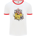 Heavy Metal Chemistry Periodic Table Mens White Ringer T-Shirt White/Red