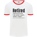 Retired Definition Funny Retirement Mens White Ringer T-Shirt White/Red