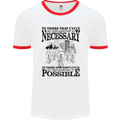 Cycling No Explanation Is Necessary Cyclist Mens White Ringer T-Shirt White/Red