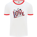 Love Cycling Funny Bicycle Bike Mens White Ringer T-Shirt White/Red