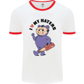 I Love My Haters Funny Halloween Mens Ringer T-Shirt White/Red