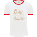 70th Birthday Queen Seventy Years Old 70 Mens White Ringer T-Shirt White/Red