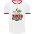 May Start Talking About Golf Funny Golfing Mens White Ringer T-Shirt White/Red