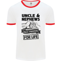 Uncle & Nephews Best Friends Day Funny Mens White Ringer T-Shirt White/Red