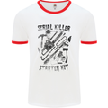 Serial Killer Starter Kit Halloween Mens White Ringer T-Shirt White/Red