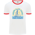 Sailing My Escape From Reality Sailor Mens White Ringer T-Shirt White/Red