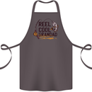 Reel Cool Grandad Funny Fishing Fisherman Cotton Apron 100% Organic Dark Grey