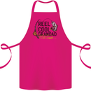 Reel Cool Grandad Funny Fishing Fisherman Cotton Apron 100% Organic Pink