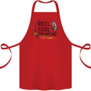 Reel Cool Grandad Funny Fishing Fisherman Cotton Apron 100% Organic Red