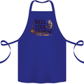 Reel Cool Grandad Funny Fishing Fisherman Cotton Apron 100% Organic Royal Blue