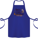 Reel Cool Grandad Funny Fishing Fisherman Cotton Apron 100% Organic Royal Blue