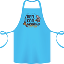 Reel Cool Grandad Funny Fishing Fisherman Cotton Apron 100% Organic Turquoise