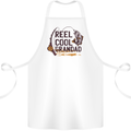 Reel Cool Grandad Funny Fishing Fisherman Cotton Apron 100% Organic White