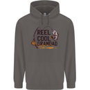 Reel Cool Grandad Funny Fishing Fisherman Mens 80% Cotton Hoodie Charcoal