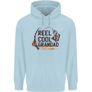 Reel Cool Grandad Funny Fishing Fisherman Mens 80% Cotton Hoodie Light Blue