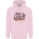 Reel Cool Grandad Funny Fishing Fisherman Mens 80% Cotton Hoodie Light Pink