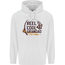 Reel Cool Grandad Funny Fishing Fisherman Mens 80% Cotton Hoodie White