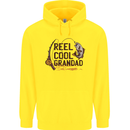 Reel Cool Grandad Funny Fishing Fisherman Mens 80% Cotton Hoodie Yellow