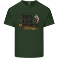 Reel Cool Grandad Funny Fishing Fisherman Mens Cotton T-Shirt Tee Top Forest Green