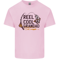 Reel Cool Grandad Funny Fishing Fisherman Mens Cotton T-Shirt Tee Top Light Pink