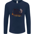 Reel Cool Grandad Funny Fishing Fisherman Mens Long Sleeve T-Shirt Navy Blue