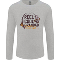 Reel Cool Grandad Funny Fishing Fisherman Mens Long Sleeve T-Shirt Sports Grey