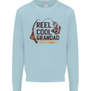Reel Cool Grandad Funny Fishing Fisherman Mens Sweatshirt Jumper Light Blue