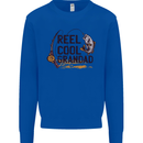 Reel Cool Grandad Funny Fishing Fisherman Mens Sweatshirt Jumper Royal Blue