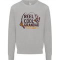 Reel Cool Grandad Funny Fishing Fisherman Mens Sweatshirt Jumper Sports Grey