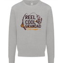 Reel Cool Grandad Funny Fishing Fisherman Mens Sweatshirt Jumper Sports Grey