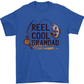 Reel Cool Grandad Funny Fishing Fisherman Mens T-Shirt Cotton Gildan Royal Blue