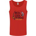 Reel Cool Grandad Funny Fishing Fisherman Mens Vest Tank Top Red
