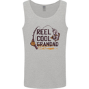 Reel Cool Grandad Funny Fishing Fisherman Mens Vest Tank Top Sports Grey