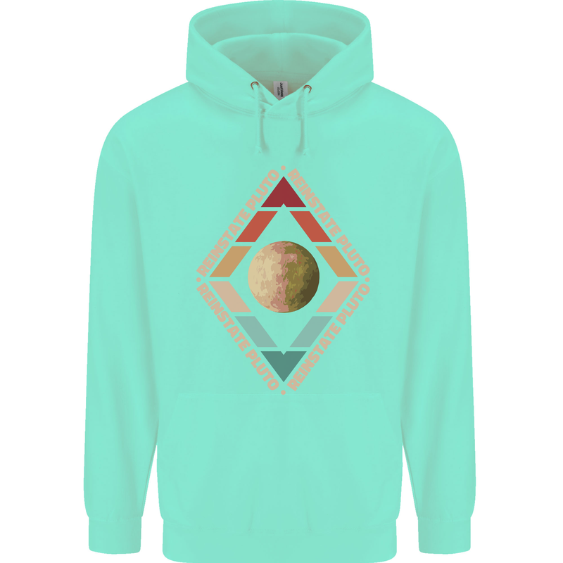 Reinstate Pluto Funny Astronomy Childrens Kids Hoodie Peppermint