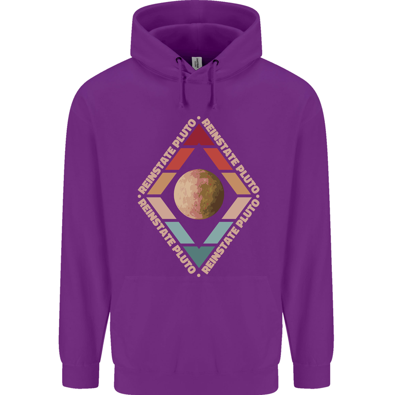 Reinstate Pluto Funny Astronomy Childrens Kids Hoodie Purple