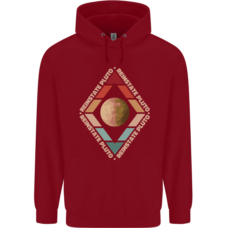 Reinstate Pluto Funny Astronomy Childrens Kids Hoodie Red