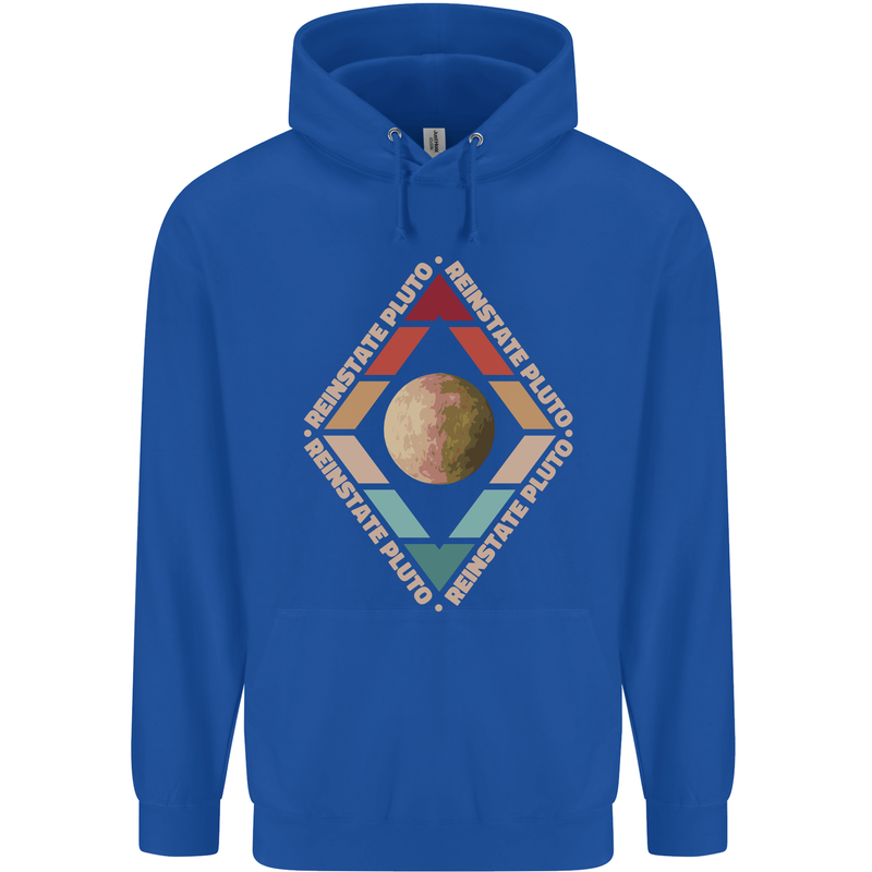 Reinstate Pluto Funny Astronomy Childrens Kids Hoodie Royal Blue