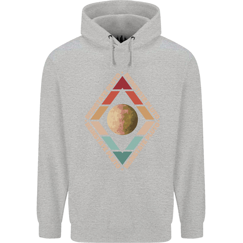Reinstate Pluto Funny Astronomy Childrens Kids Hoodie Sports Grey