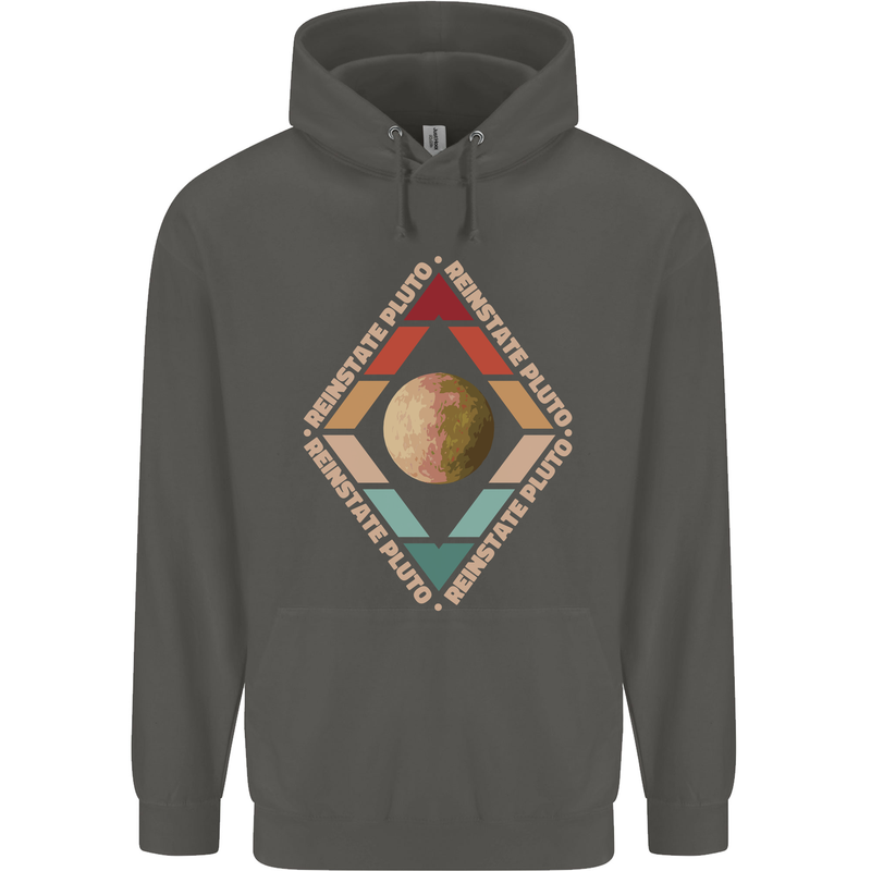 Reinstate Pluto Funny Astronomy Childrens Kids Hoodie Storm Grey