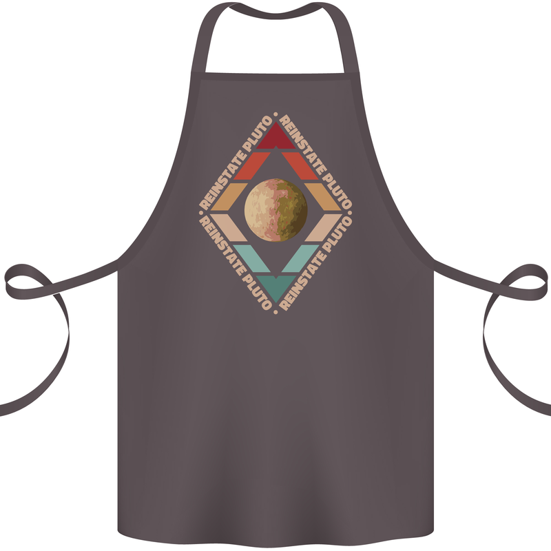 Reinstate Pluto Funny Astronomy Cotton Apron 100% Organic Dark Grey