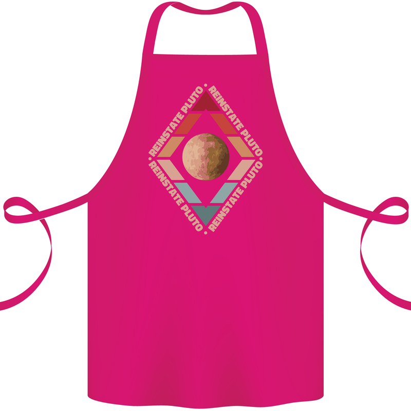 Reinstate Pluto Funny Astronomy Cotton Apron 100% Organic Pink