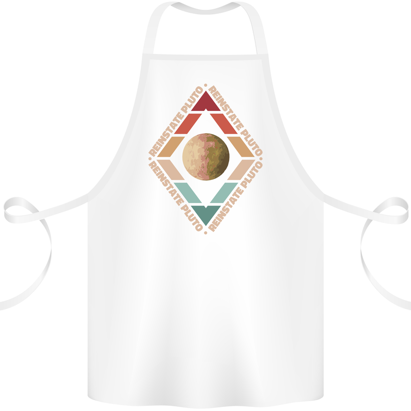 Reinstate Pluto Funny Astronomy Cotton Apron 100% Organic White