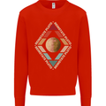 Reinstate Pluto Funny Astronomy Kids Sweatshirt Jumper Bright Red