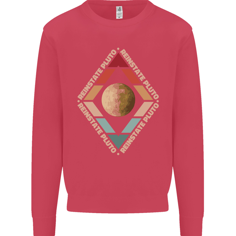 Reinstate Pluto Funny Astronomy Kids Sweatshirt Jumper Heliconia